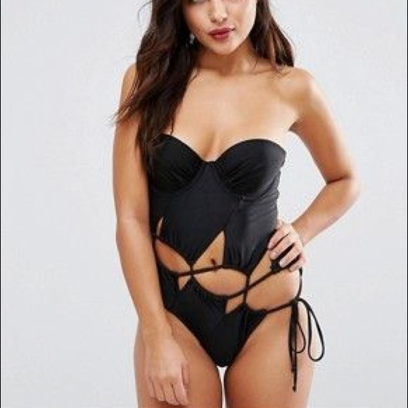 ASOS Other - NWT! ASOS Wolf & Whistle side lace up bustier!